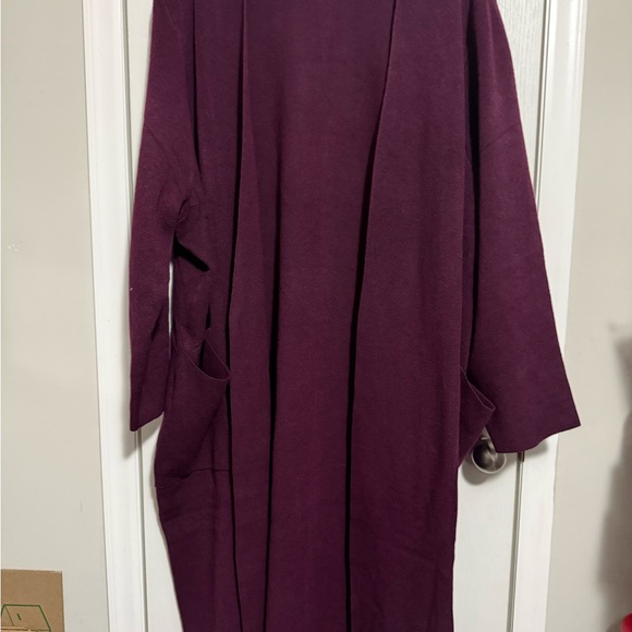Rachel Roy Deep Purple Long Cardigan - Picture 2 of 7